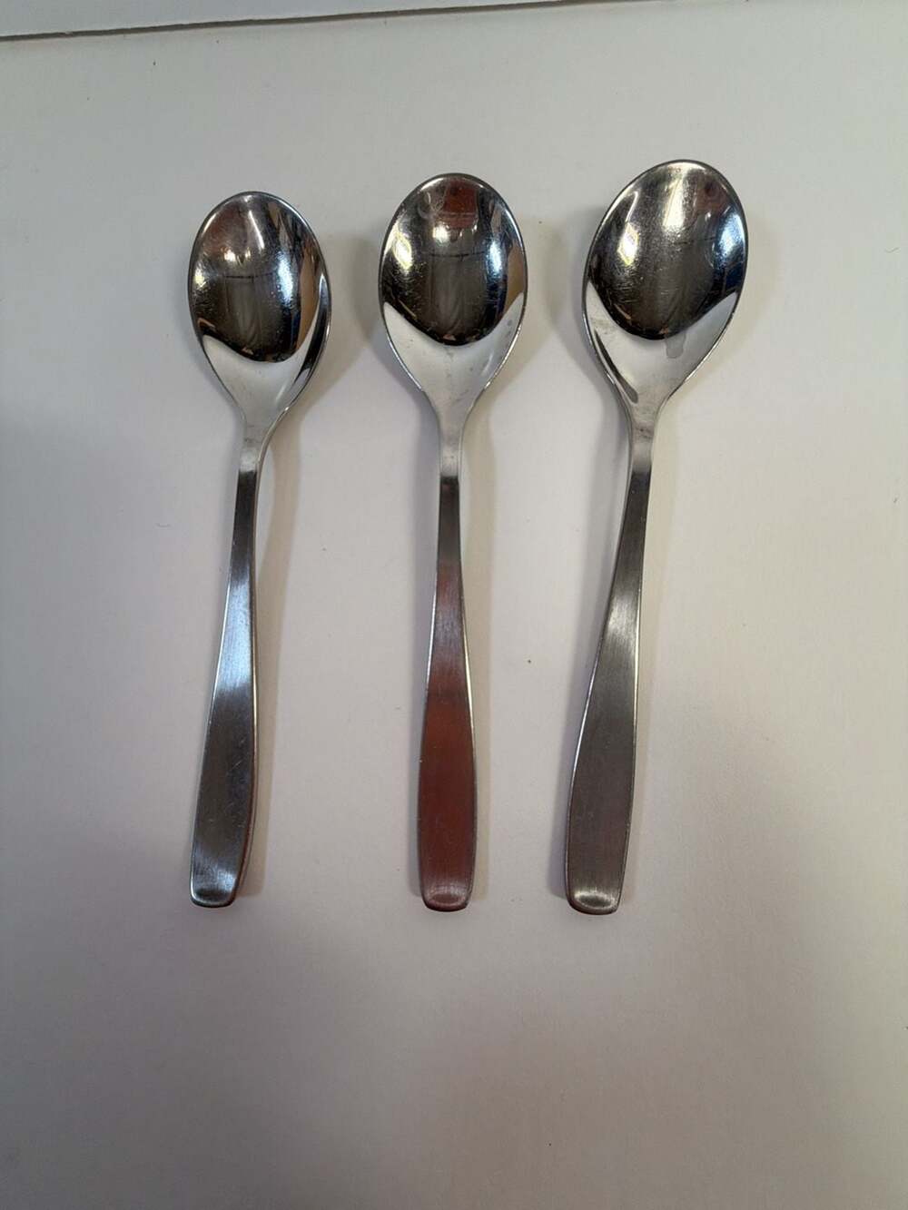 WMF Cromargan Demitasse Spoons, LINE Pattern, Satin Stainless Steel - Set of 4 -
